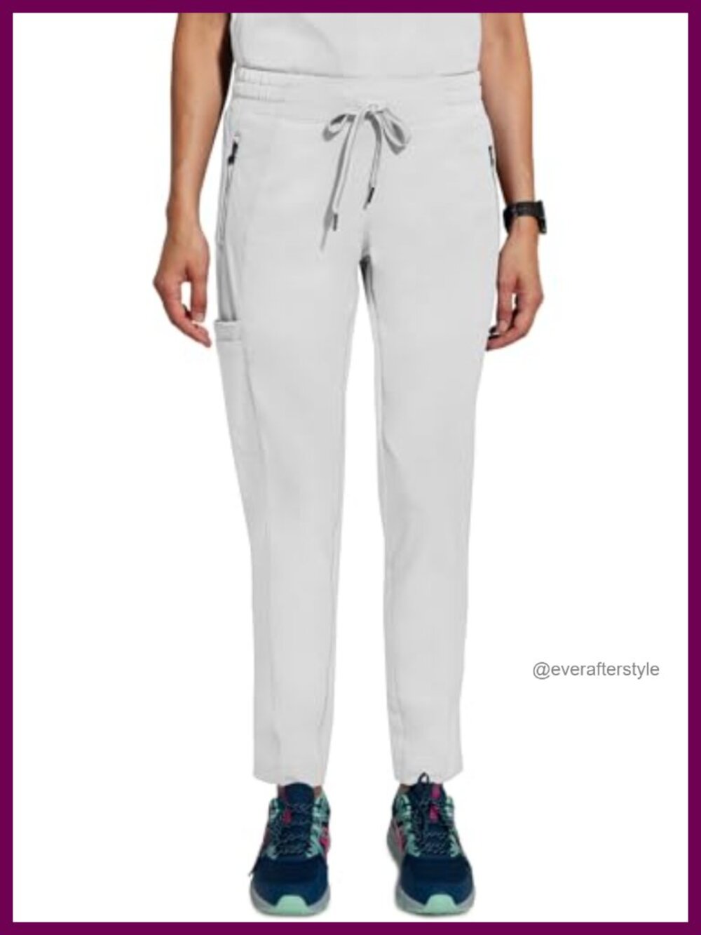 Women's Scrub Pant Straight Leg Moisture Wicking 4 Pockets 360 Stretch
